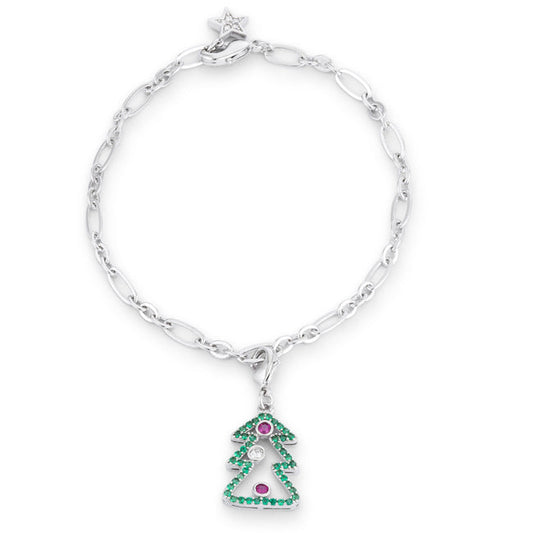 Christmas Tree Holiday Charm Bracelet