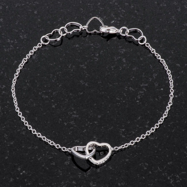 Interlocked Hearts Bracelet