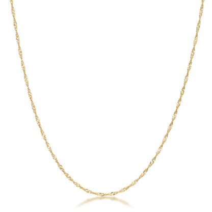 16 Inch Gold Twisted Fashion Chain