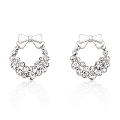 Holiday Clear Crystal Earrings