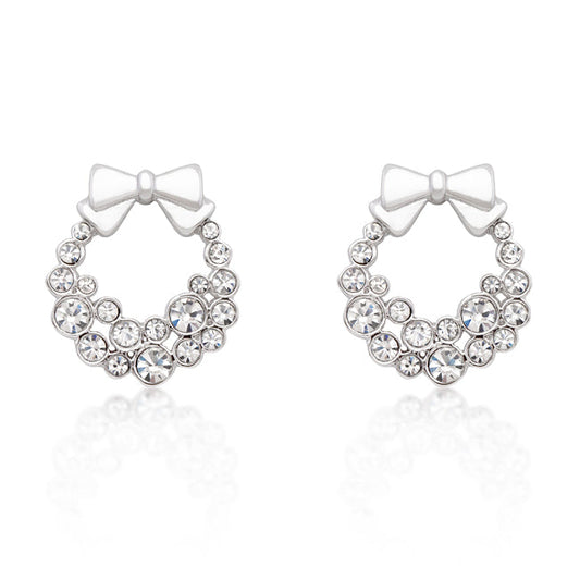 Holiday Clear Crystal Earrings