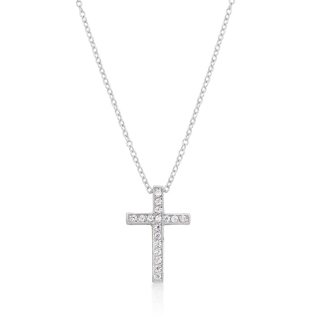 Cubic Zirconia Cross Pendant