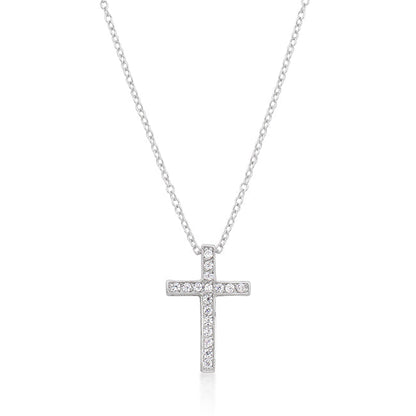 Cubic Zirconia Cross Pendant