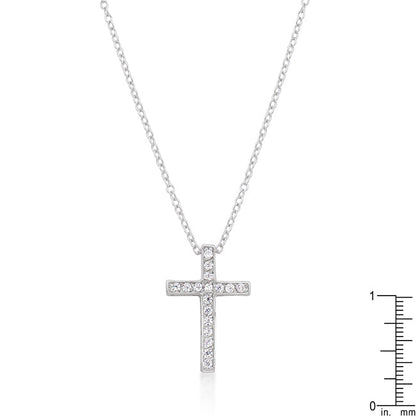 Cubic Zirconia Cross Pendant