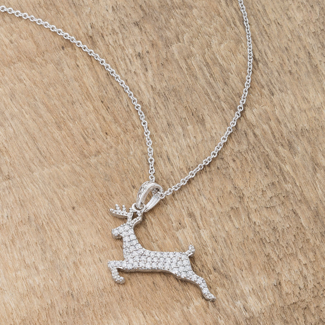 Reindeer Pave Holiday Pendant