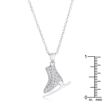 Delicate Ice Skate Pendant