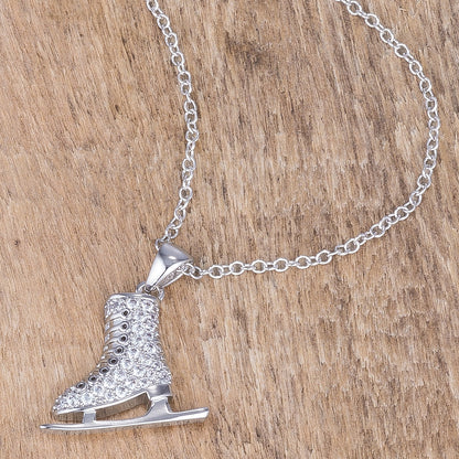 Delicate Ice Skate Pendant