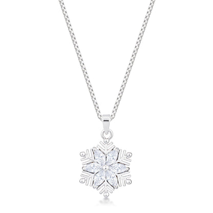 Brilliant Marquise Snowflake Pendant