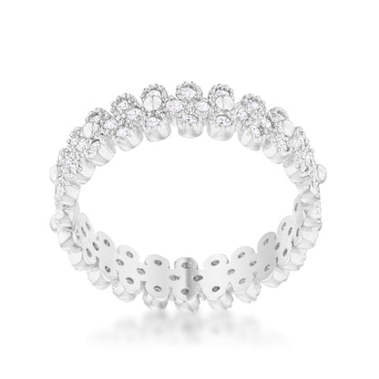 Clara Textured Bezel Eternity Ring