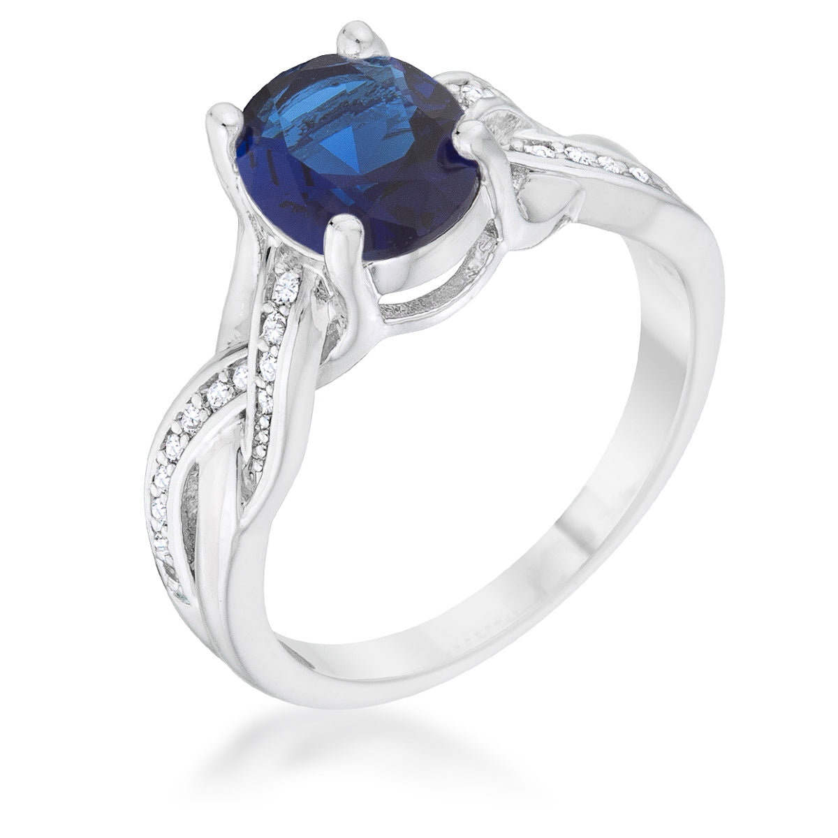 Justine Sapphire Classic Oval Ring