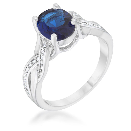 Justine Sapphire Classic Oval Ring