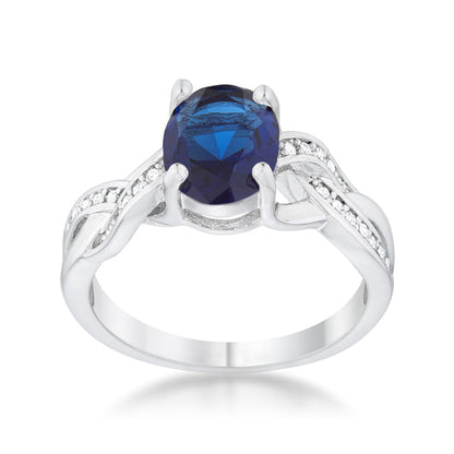 Justine Sapphire Classic Oval Ring