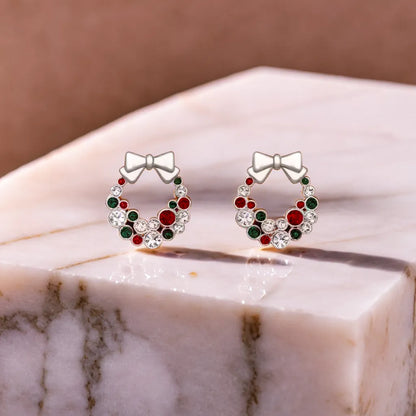 Holiday Colored Crystal Earrings